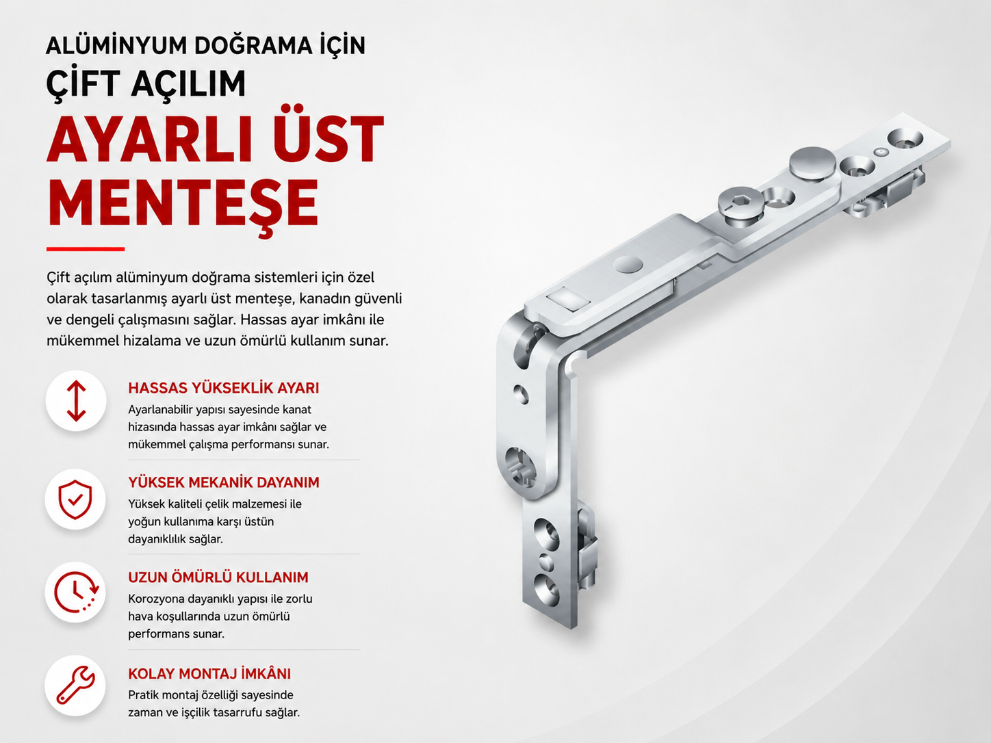 AYARLI ÜST MENTEŞE
